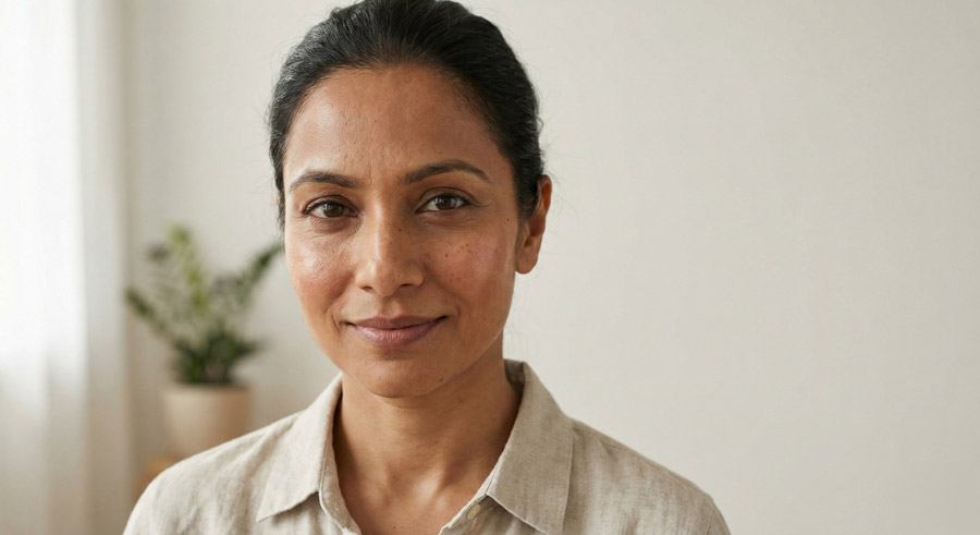 Healthy confident Indian skin natural glow